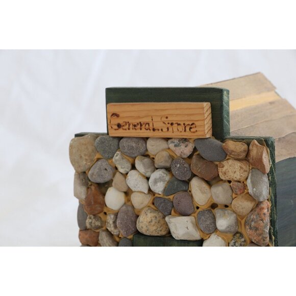 Vtg "General Store" Stone Folk Art Work T. Johnston Tree Hugger JVC 11/1,00 1994 - Picture 6 of 6